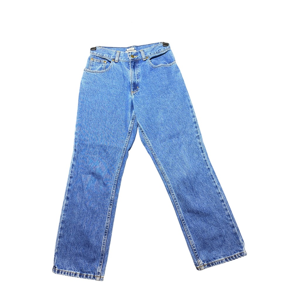 LLBean Original Fit Jeans Women 4 Pet Blue Excellent Straight Leg 100% Cotton